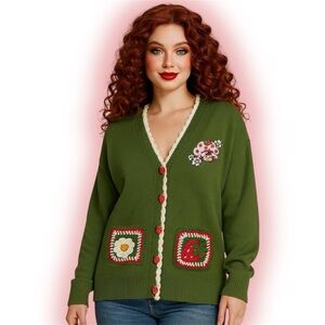 The World of Strawberry Strawberry Shortcake and Custard Icons Women's Cardigan